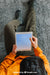 Free Top View Of Man Using Tablet Psd