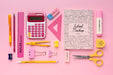 Free Top View Of School Supplies Collection Mock-Up Psd