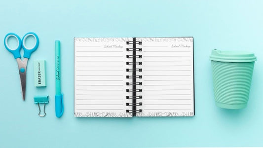 Free Top View Of School Supplies Collection Mock-Up Psd