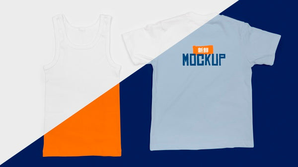 Free Top View Of T-Shirt Concept Mock-Up Psd