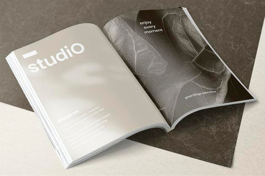 Free Top View On Magazine Mockup Advertisement Psd