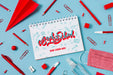 Free Top View School Supplies With Mock-Up Psd
