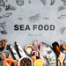 Free Top View Sea Food Composition With Mock-Up Psd