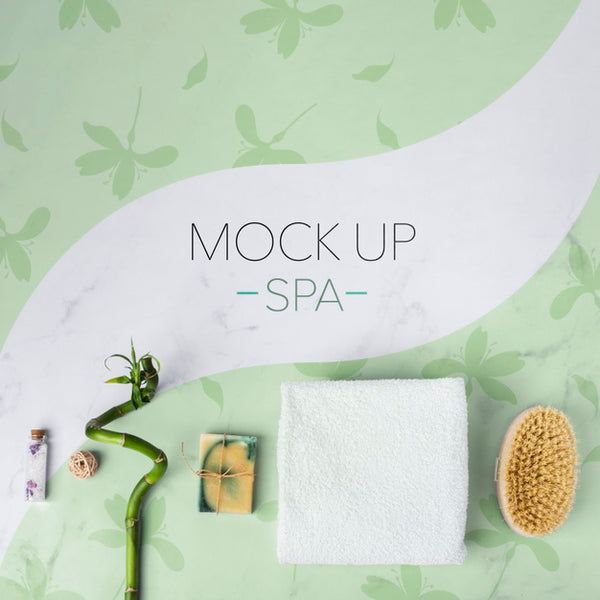 Free Top View Spa Mockup Psd