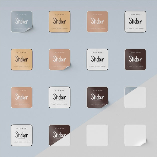 Free Top View Sticker Collection Mock Up Psd – DreamBundles