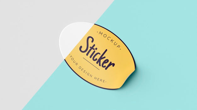 Free Top View Sticker Mock Up Psd