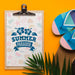 Free Top View Summer Paradise Clipboard And Flip Flops Psd