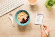 Free Top View Tasty Breakfast With Cereal Bowl Psd