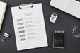 Free Top View Timetable With Mock-Up And Paper Clips Psd