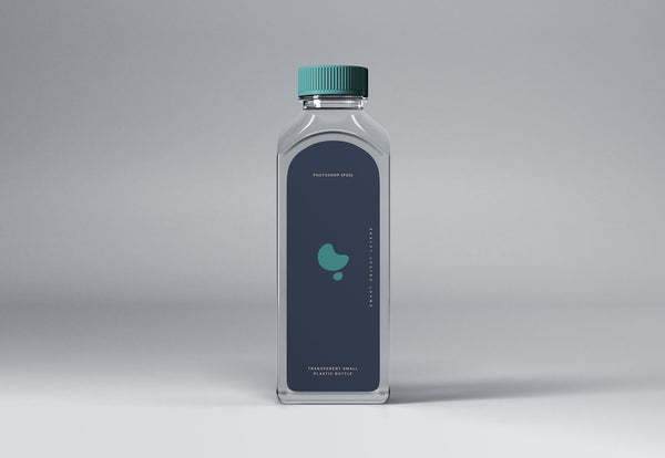Free Transparent Small Plastic Bottle Mockup