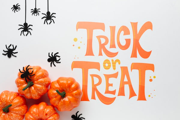 Free Trick Or Treat Message For Halloween Psd