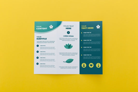 Free Trifold Brochure Concept Mock-Up Psd