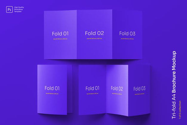 Free Trifold Brochure Mockup Psd