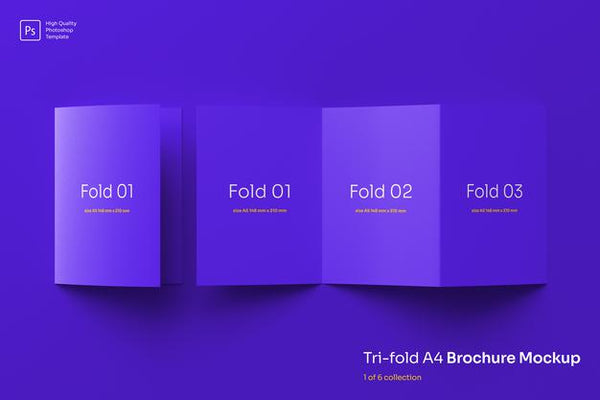 Free Trifold Brochure Mockup Psd