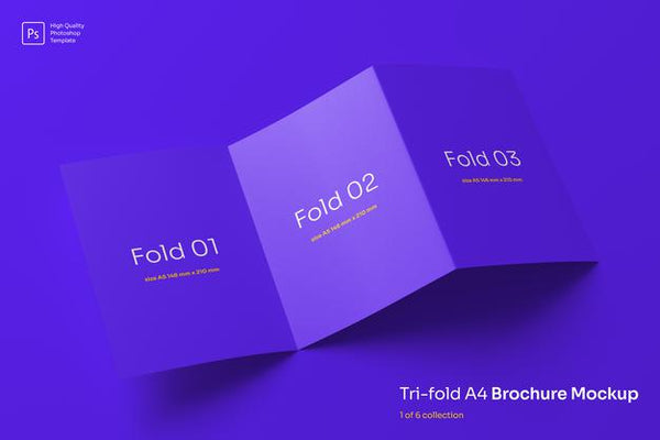 Free Trifold Brochure Mockup Psd