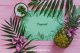 Free Tropical Summer Concept With Pineapple Psd