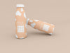 Free Two Milk Bottle Packaging Mockup Psd