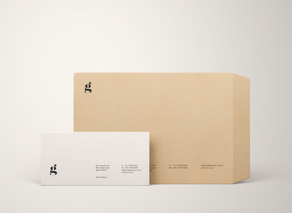 Free Two Size Envelope Mockups Psd