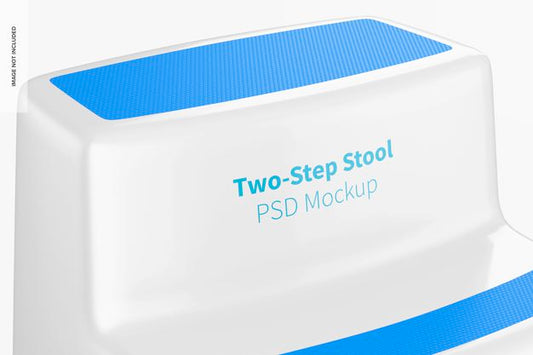 Free Two-Step Stool Mockup, Close Up Psd