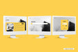 Free Unicolor Desktop Screen Mockup Psd