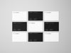 Free Uniform Overhead Business Cards Mockup