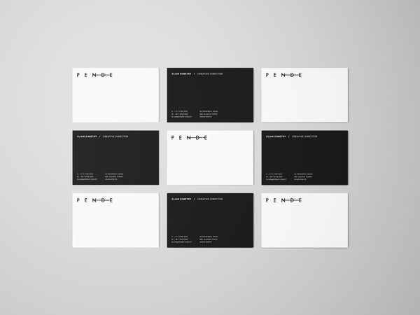 Free Uniform Overhead Business Cards Mockup