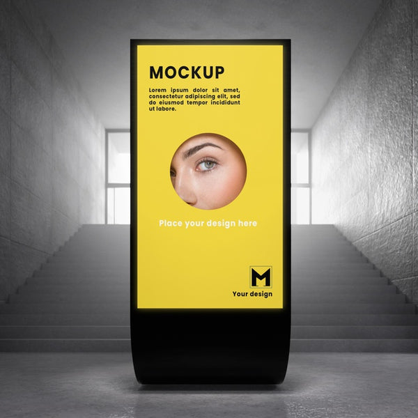 Free Urban Backlit Display System Mock-Up Psd