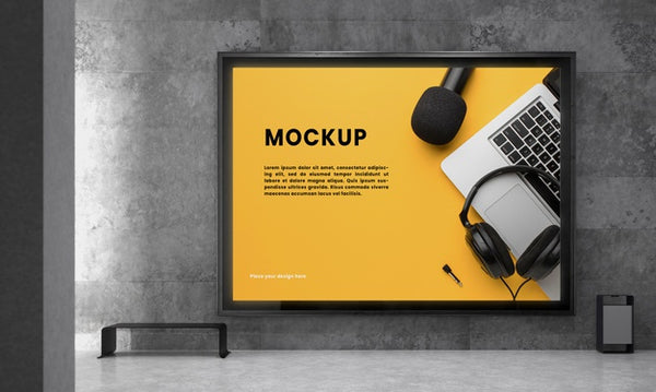 Free Urban Backlit Display System Mock-Up Psd