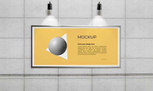 Free Urban Poster Grey Concrete Mock Up Psd