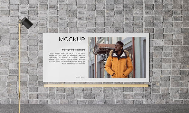 Free Urban Poster Grey Concrete Mock Up Psd