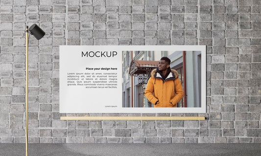 Free Urban Poster Grey Concrete Mock Up Psd