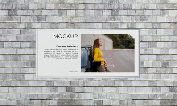 Free Urban Poster Grey Concrete Mock Up Psd