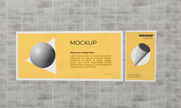 Free Urban Poster Grey Concrete Mock Up Psd