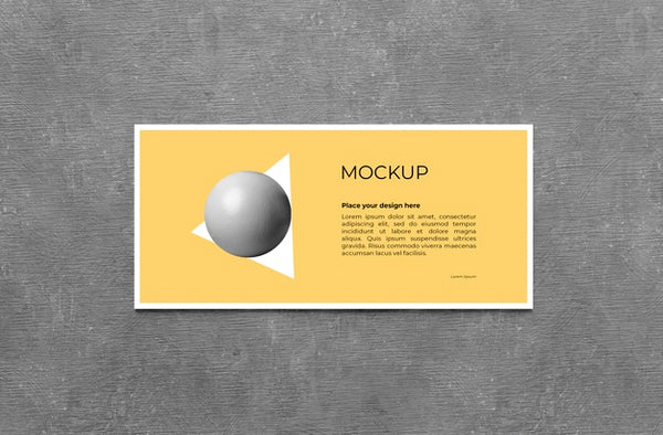 Free Urban Poster Grey Concrete Mock Up Psd