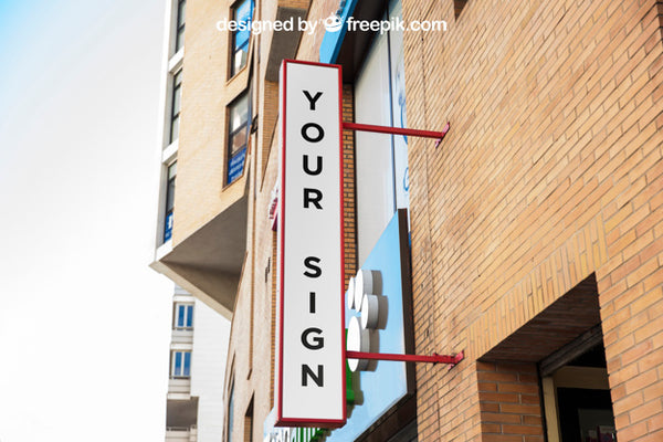 Free Urban Shop Sign Mockup Psd