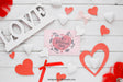 Free Valentine Elements And Card Mockup Psd