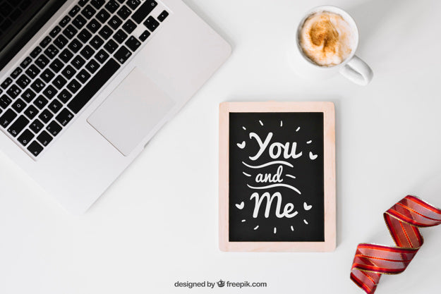 Free Valentine Elements And Frame Mockup Psd
