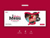 Free Valentine Food Menu And Restaurant Facebook Cover Template Psd