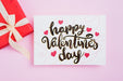 Free Valentines Card Mockup With Presents Psd