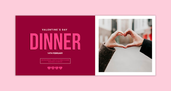 Free Valentines Day Banner Mockup With Image Psd