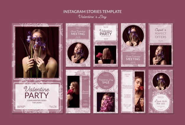 Free Valentine'S Day Instagram Stories Template Psd