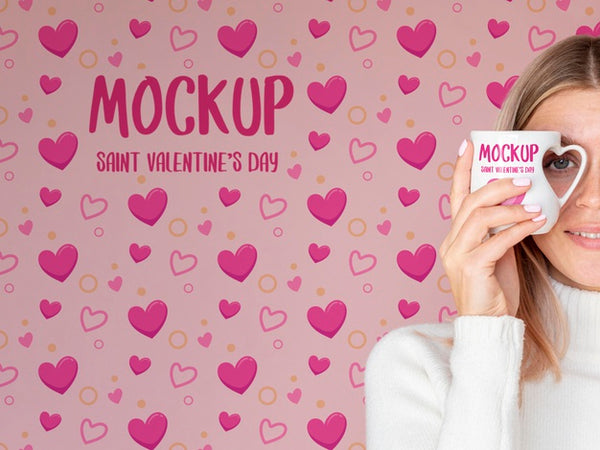 Free Valentine'S Day Minimal Concept Mock-Up Psd