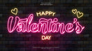 Free Valentines Day Neon Text Effect Psd