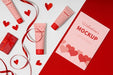 Free Valentines Day Still Life With Makeup Mockup Psd