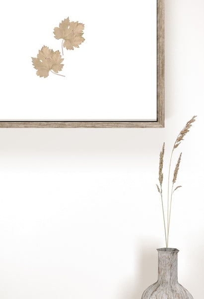 Free Vase With Flowers And Wall Frame With Leaves Psd