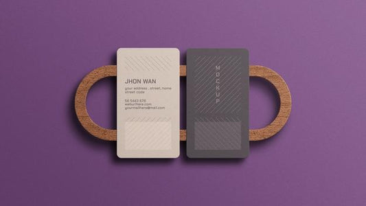 Free Vertical Business Card Mockup Psd
