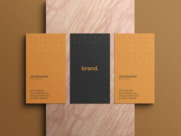 Free Vertical Business Card Mockup Psd