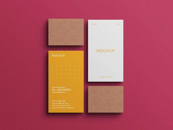 Free Vertical Business Card Mockup Psd