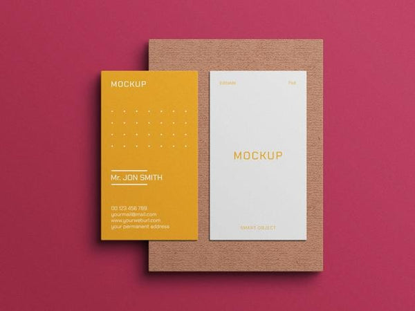 Free Vertical Business Card Mockup Psd