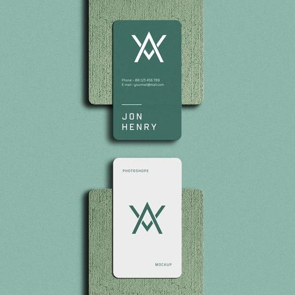 Free Vertical Business Card Mockup Psd